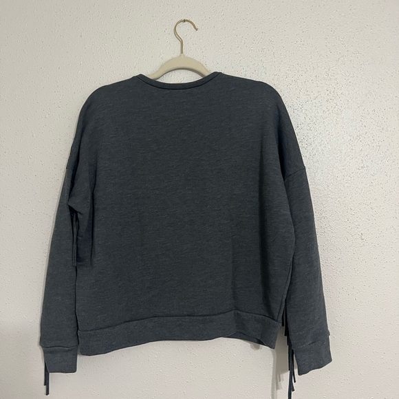 Zara Trafaulic striped sweatshirt with fringe details - Picture 5 of 7